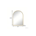 30" Gold Aluminum Arch Framed Anti Fog Accent Mirror