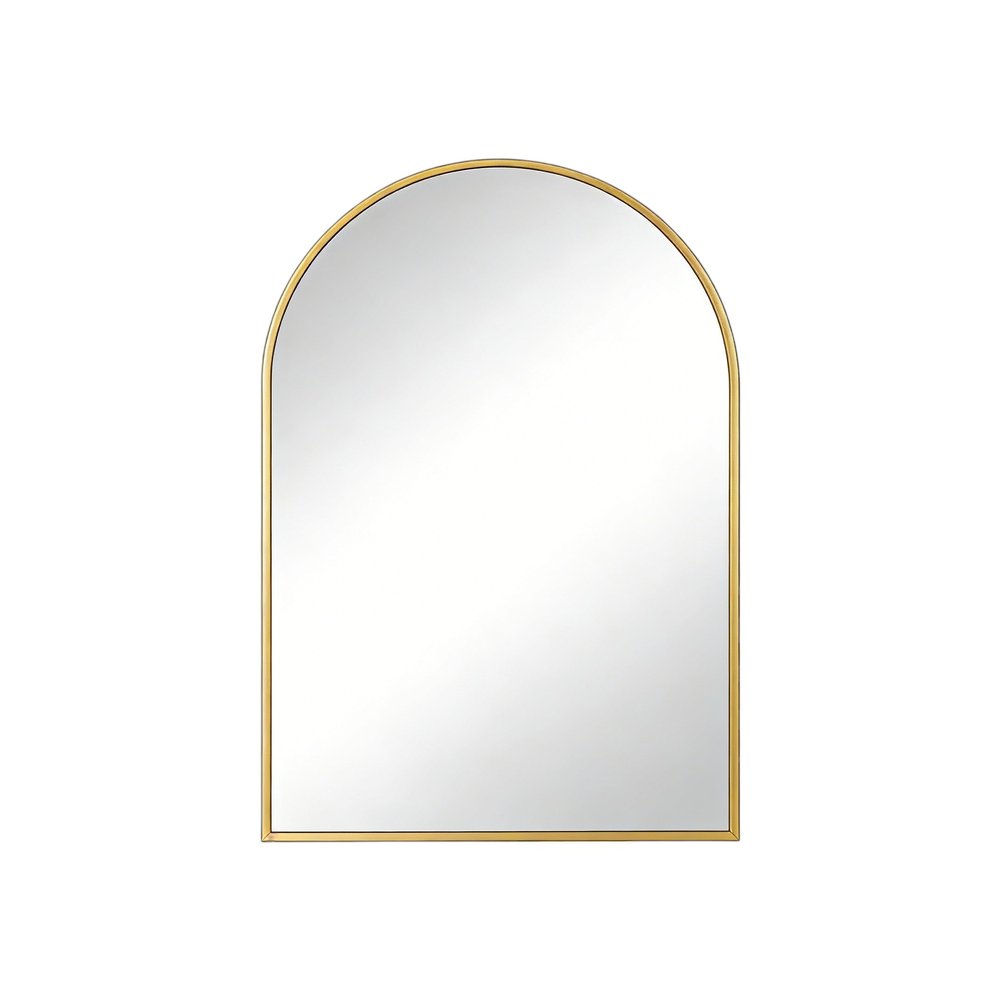 38" Gold Aluminum Arch Framed Anti Fog Accent Mirror