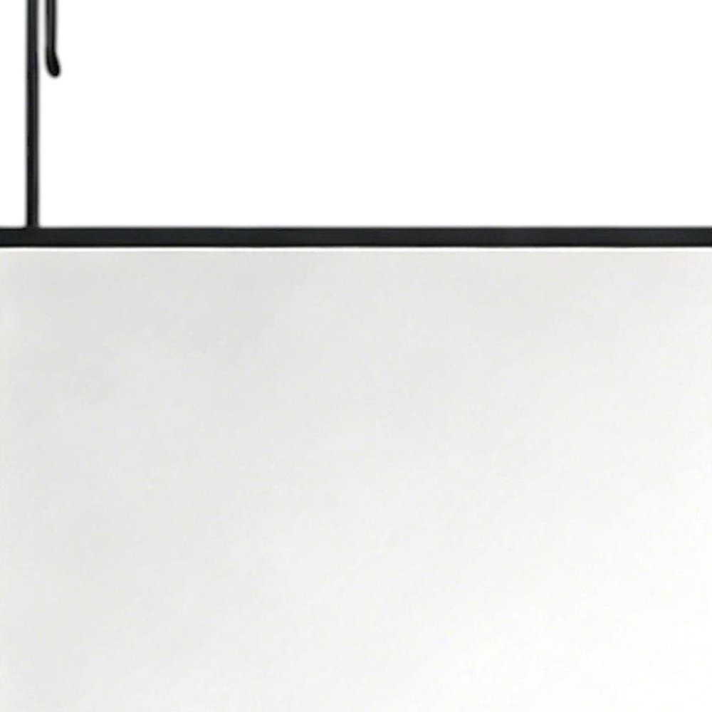 47" Black Aluminum Over the Door Framed Accent Mirror
