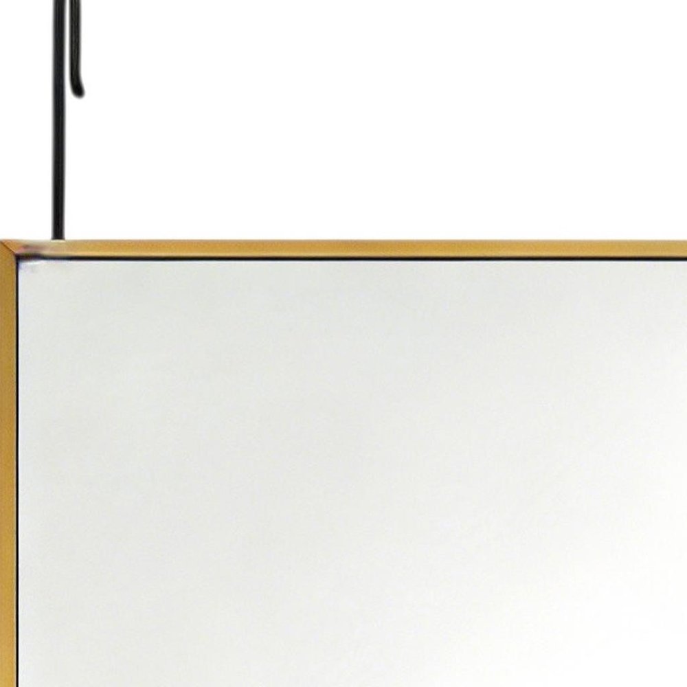 47" Gold Aluminum Over the Door Framed Accent Mirror