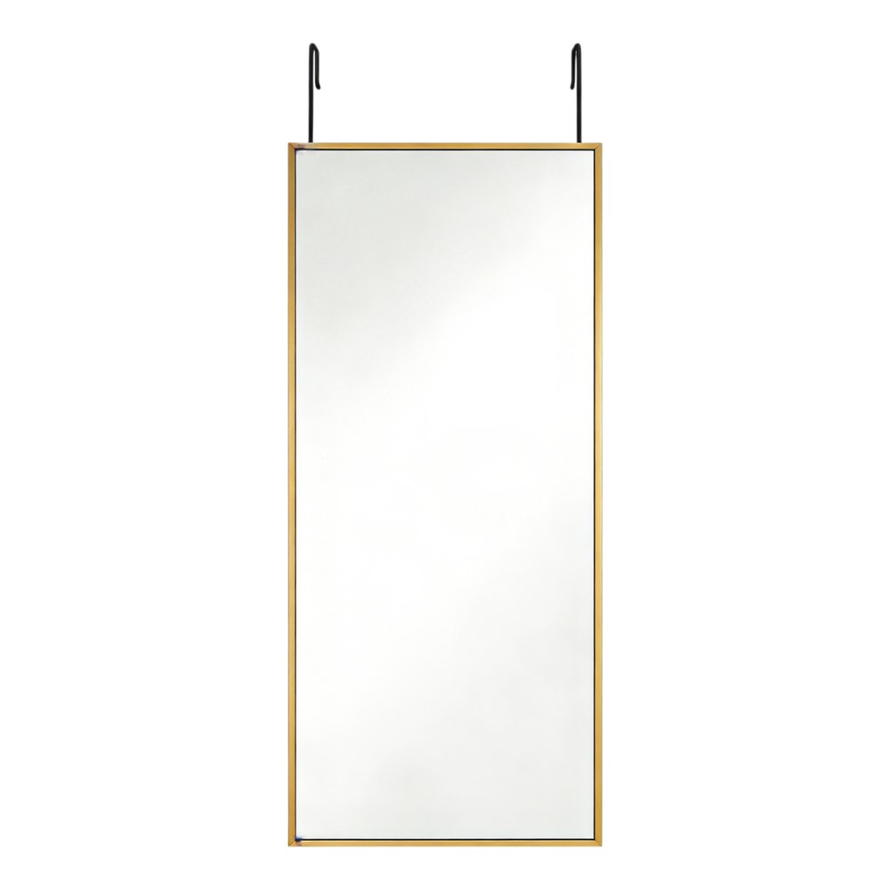 47" Gold Aluminum Over the Door Framed Accent Mirror