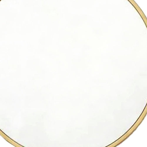 20" Gold Aluminum Round Framed Accent Mirror