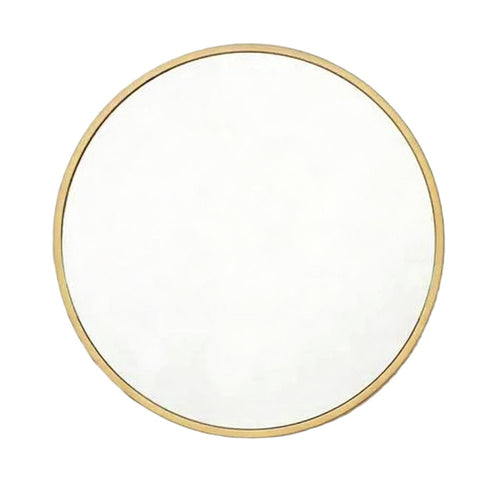 20" Gold Aluminum Round Framed Accent Mirror