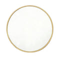 30" Gold Aluminum Round Framed Accent Mirror