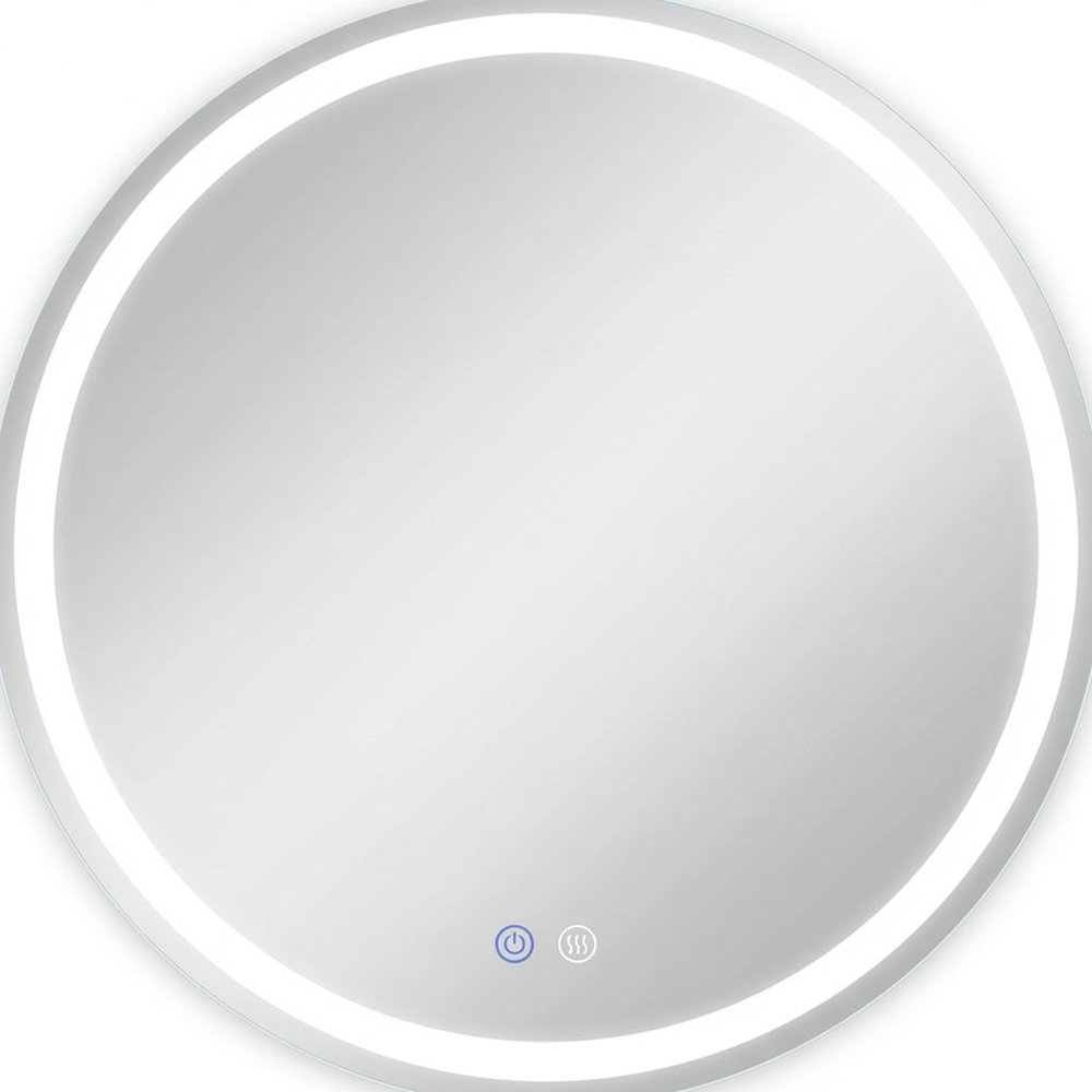 28" Round Lighted Frameless Anti Fog Bathroom Vanity Mirror
