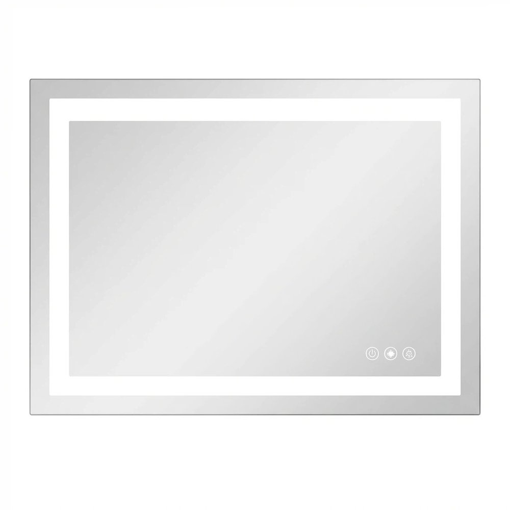 27" Lighted Frameless Anti Fog Bathroom Vanity Mirror