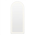 60" Arch Lighted Wall Mounted And Freestanding Frameless Full Length Mirror