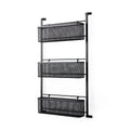 23" Black Metal Wall Mounted Accent Shelf