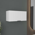 20" White Wood Wall Mounted Floating Shelf