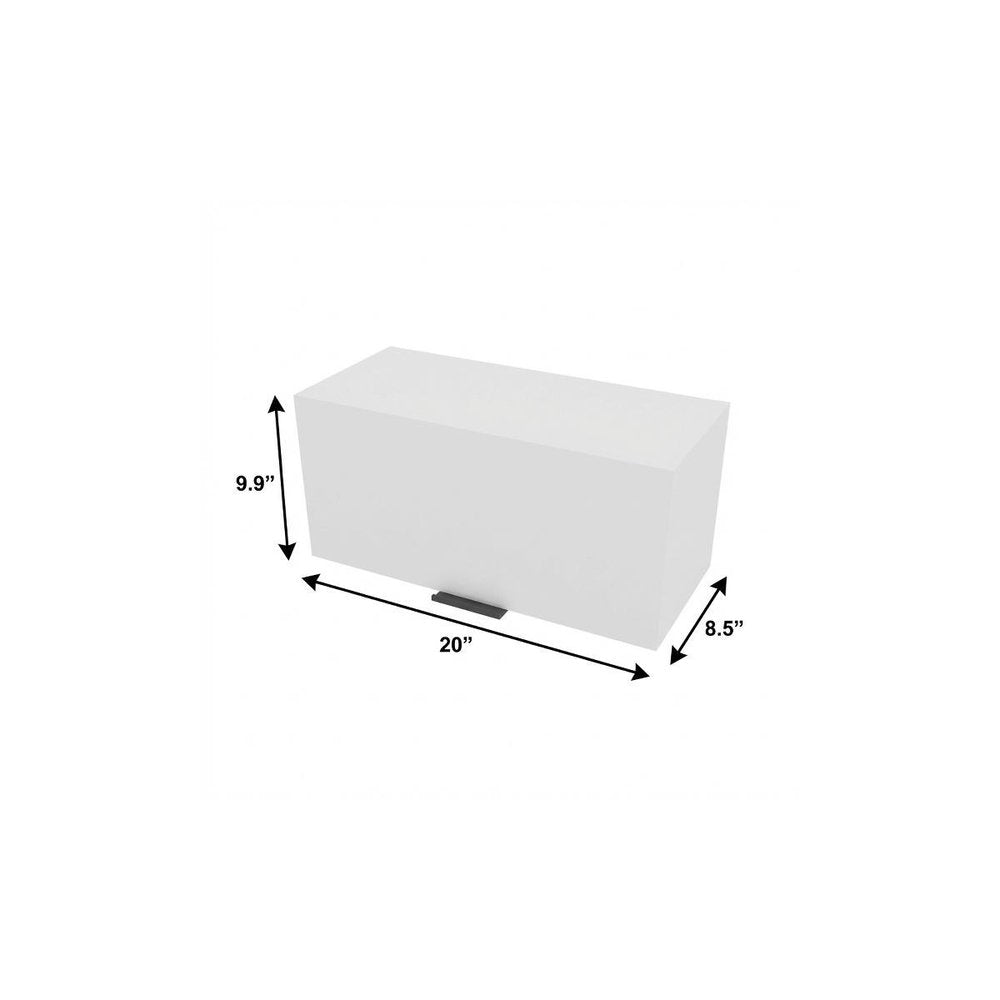 20" White Wood Wall Mounted Floating Shelf
