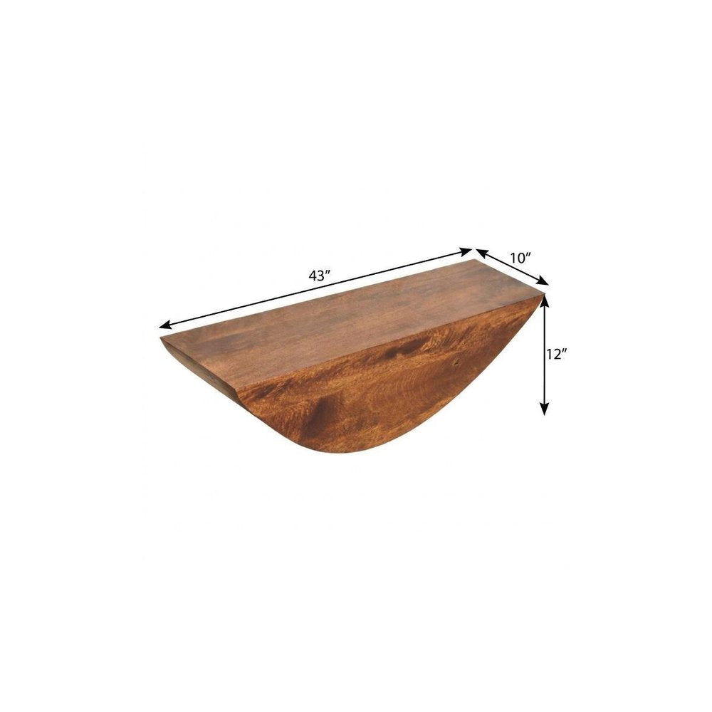 43" Brown Solid Wood Standing Desk With Six Drawers